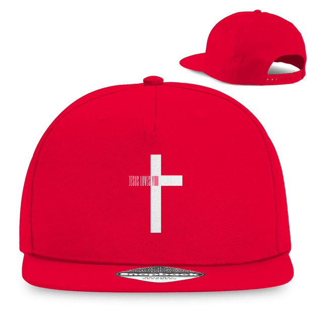 Snapback Rapper Cap "Jesus loves you" - by-grace.store