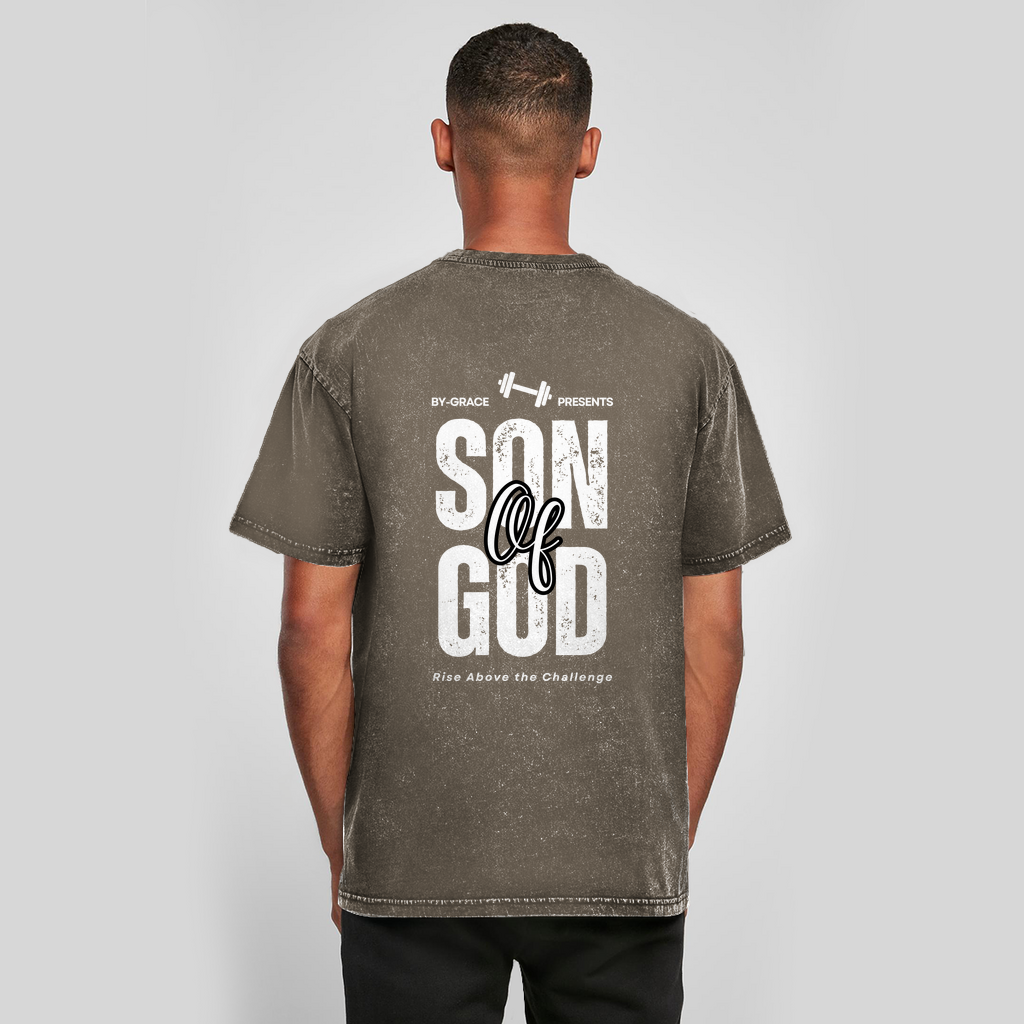 Oversize Washed T-Shirt "Son of God" - by-grace.store