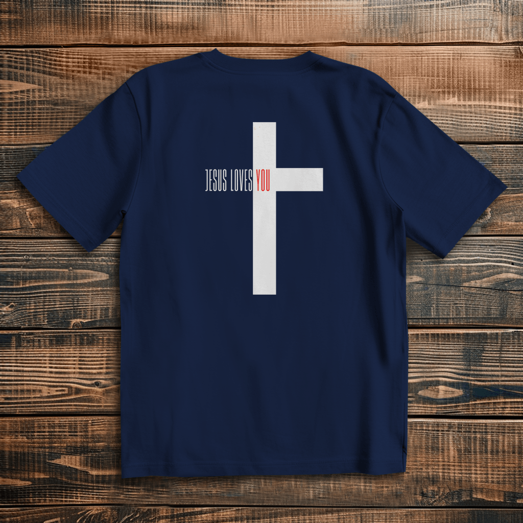 Oversize T-Shirt "Jesus loves you" - by-grace.store