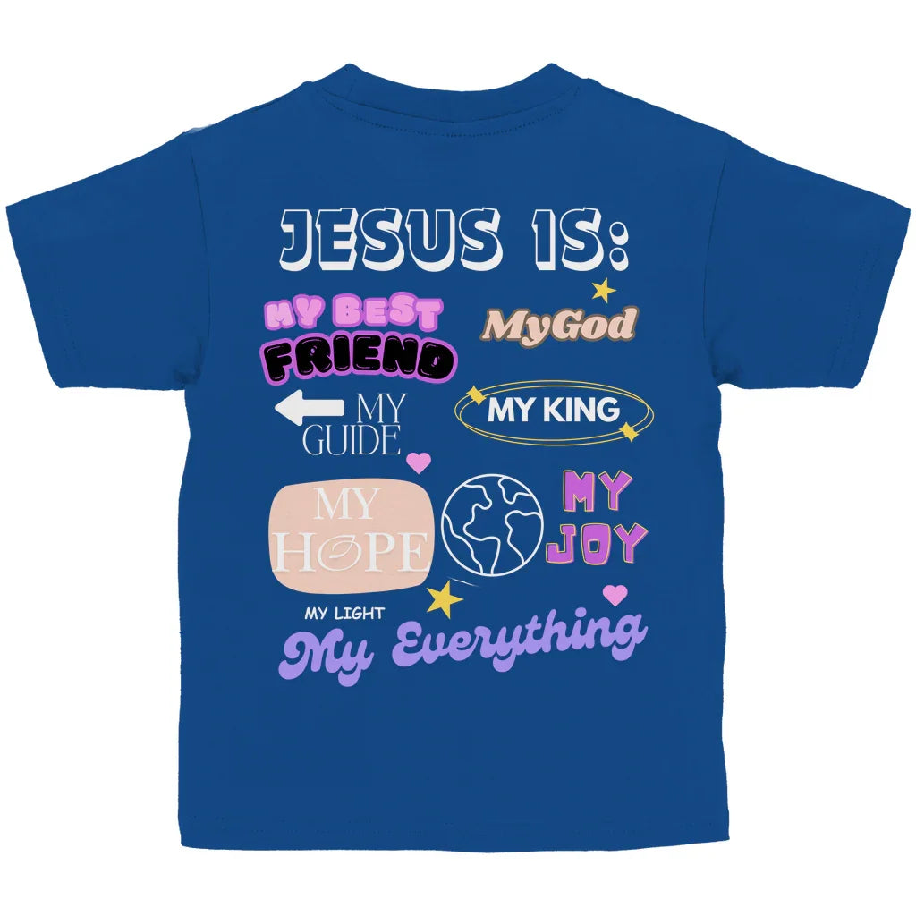 Kinder T-Shirt „Jesus is“ – Christliches Basic Shirt für Jungen & Mädchen | byGraceStore