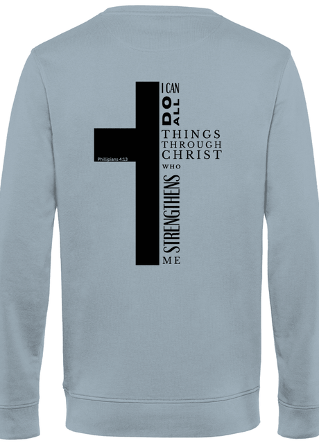 Herren Premium Bio Sweatshirt "I can do all" - by-grace.store