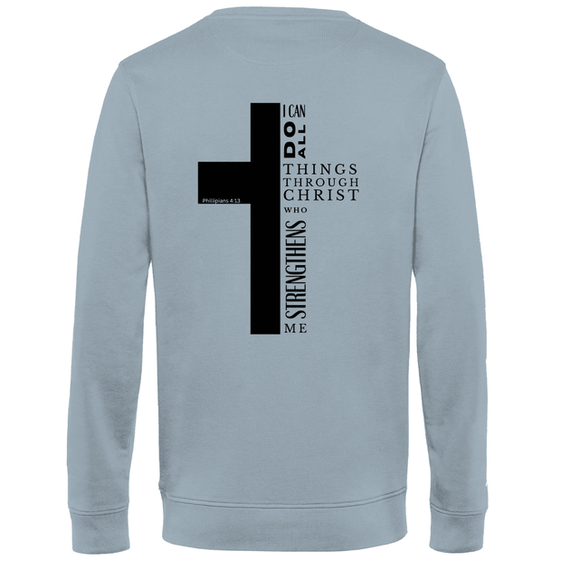 Herren Premium Bio Sweatshirt "I can do all" - by-grace.store