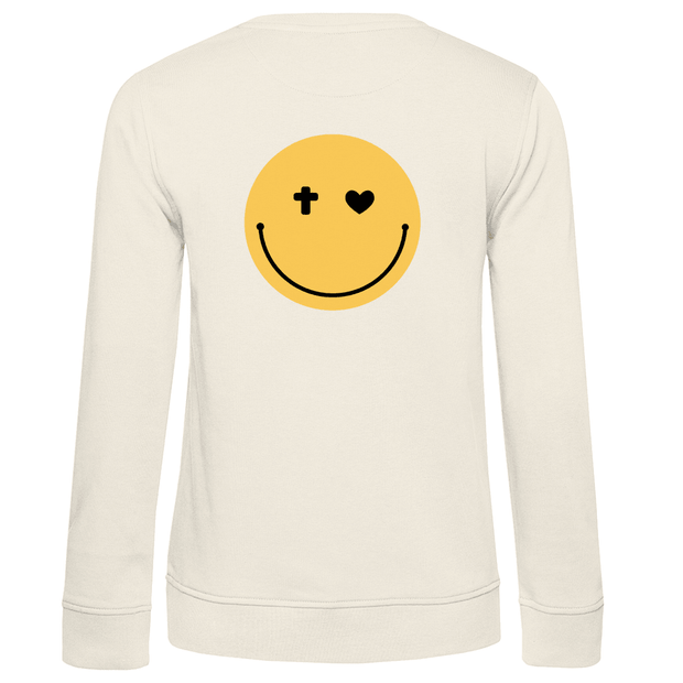 Damen Premium Bio Sweatshirt "Smiley" - by-grace.store