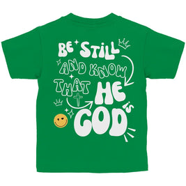 Kinder T-Shirt „He is God“ – Christliches Basic Shirt für Jungen & Mädchen | byGraceStore
