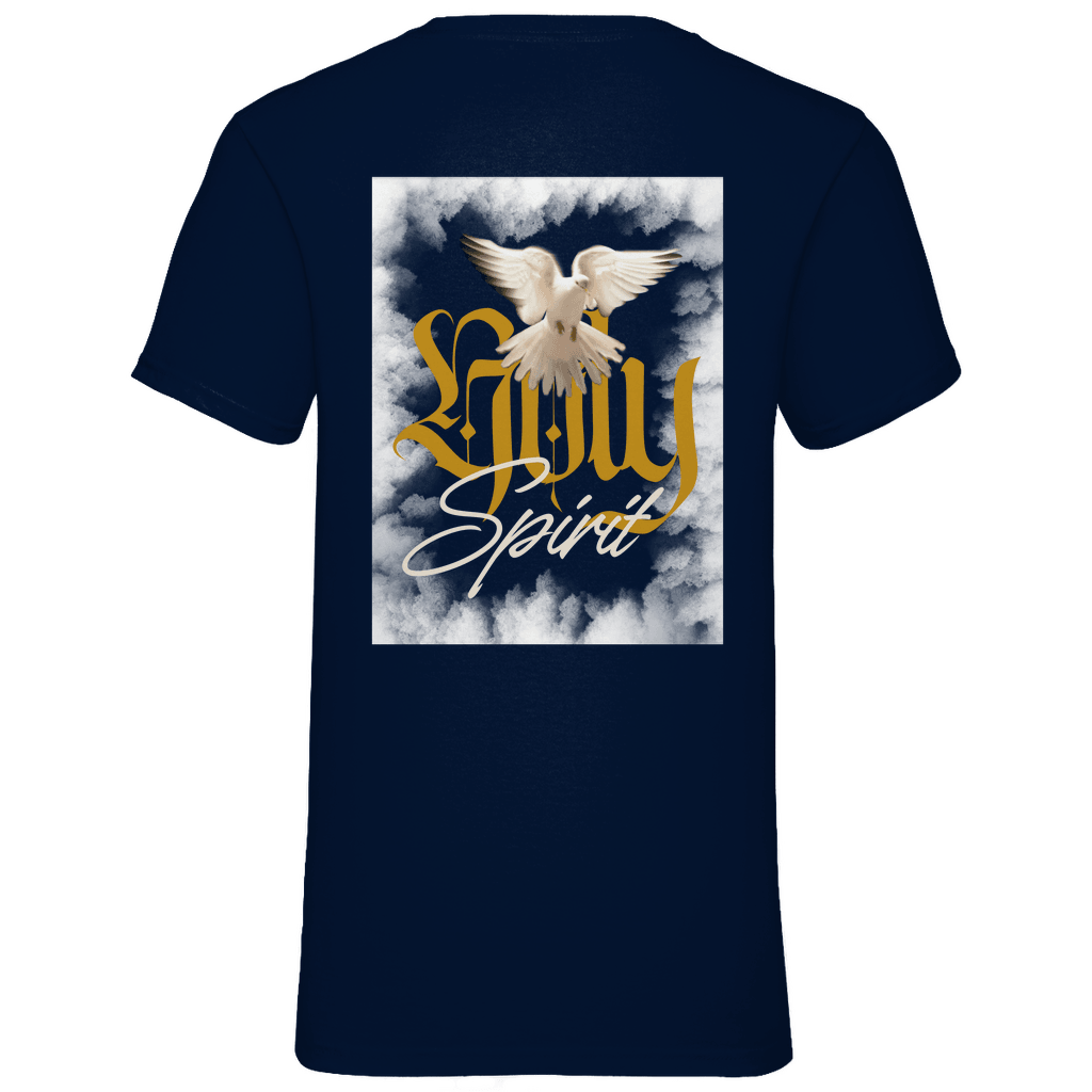 Herren Basic V-Neck T-Shirt "Holy Spirit" - by-grace.store