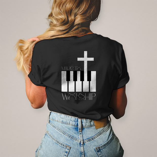Christliches Damen T-Shirt »Made to Worship« | by-grace.store