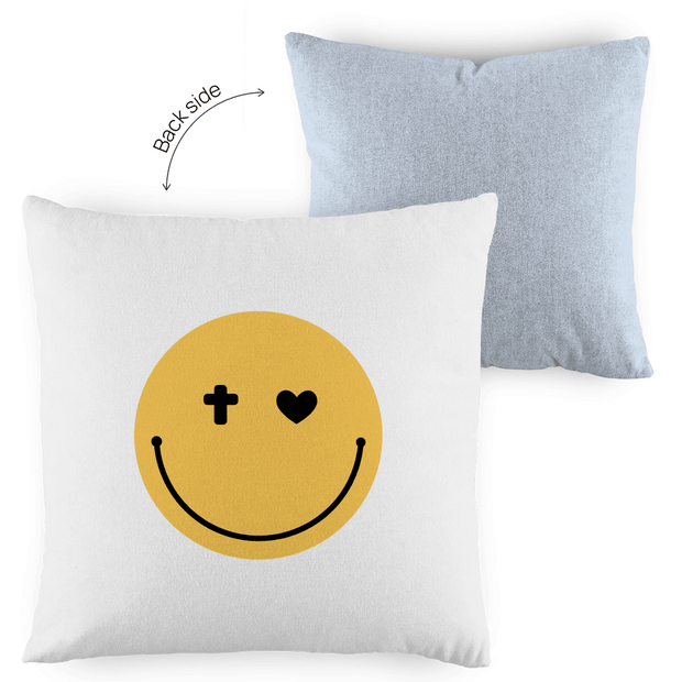 Kopfkissen zweifarbig "Smiley" - by-grace.store