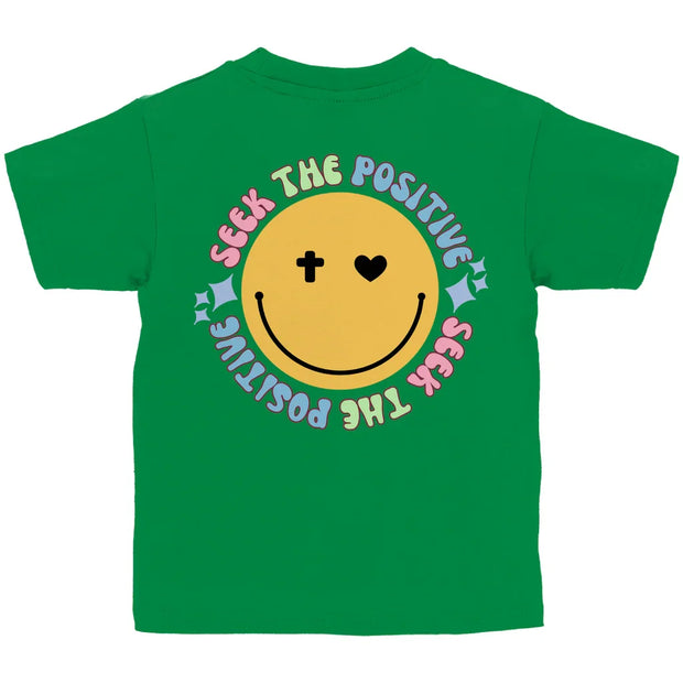 Kinder T-Shirt „Seek the Positive“ – Christliches Motivshirt für Jungen & Mädchen | byGraceStore