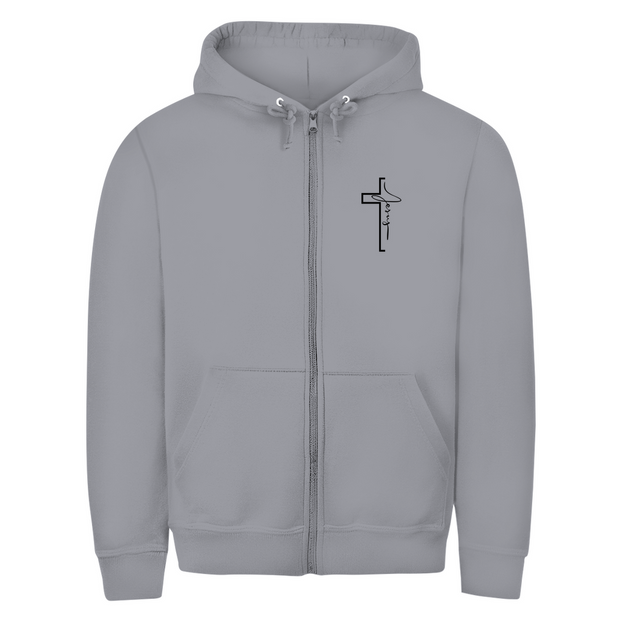 Herren Zipper Hoodie "Jesus Cross" - by-grace.store