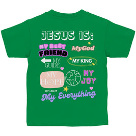 Kinder T-Shirt „Jesus is“ – Christliches Basic Shirt für Jungen & Mädchen | byGraceStore