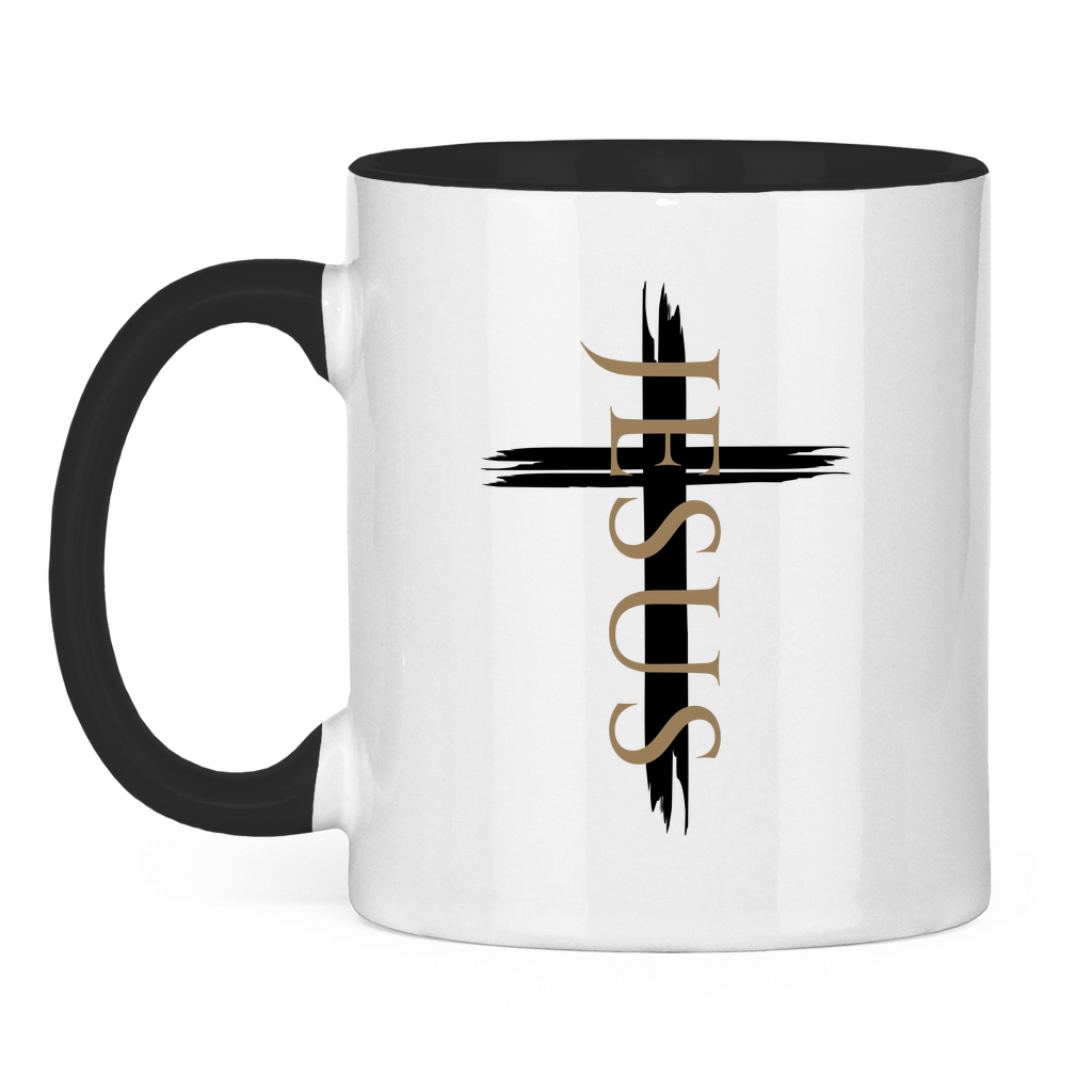 zweifarbige Keramiktasse 