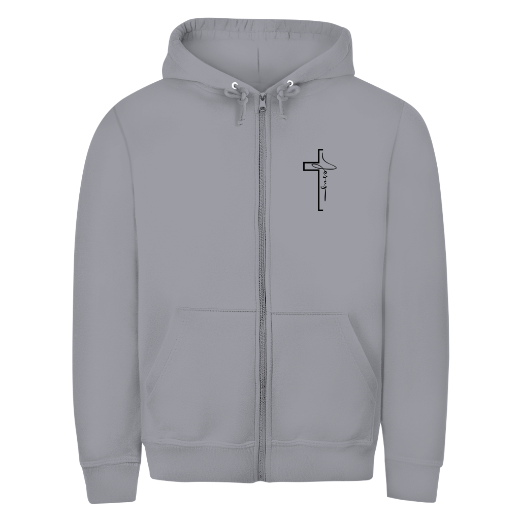 Herren Zipper Hoodie "Jesus Cross"