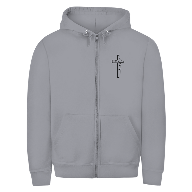 Herren Zipper Hoodie "Jesus Cross"