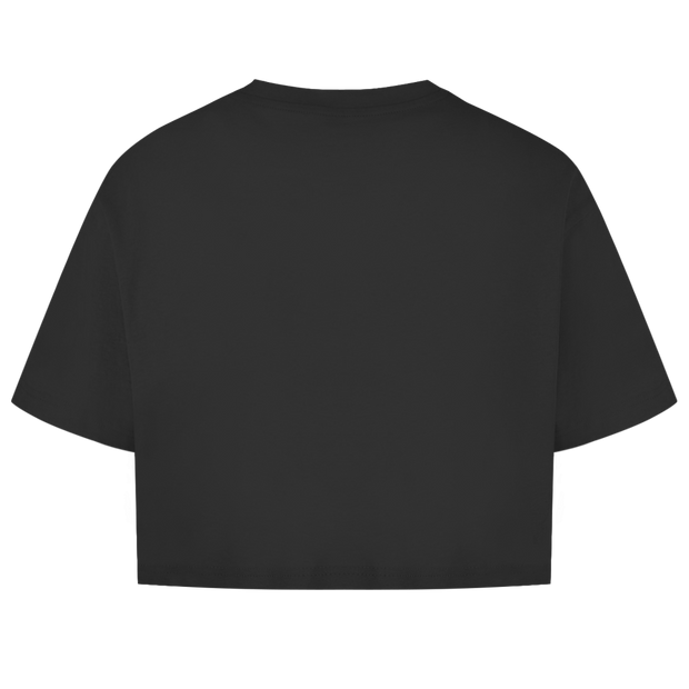 Damen Oversize Crop Top "Saved"