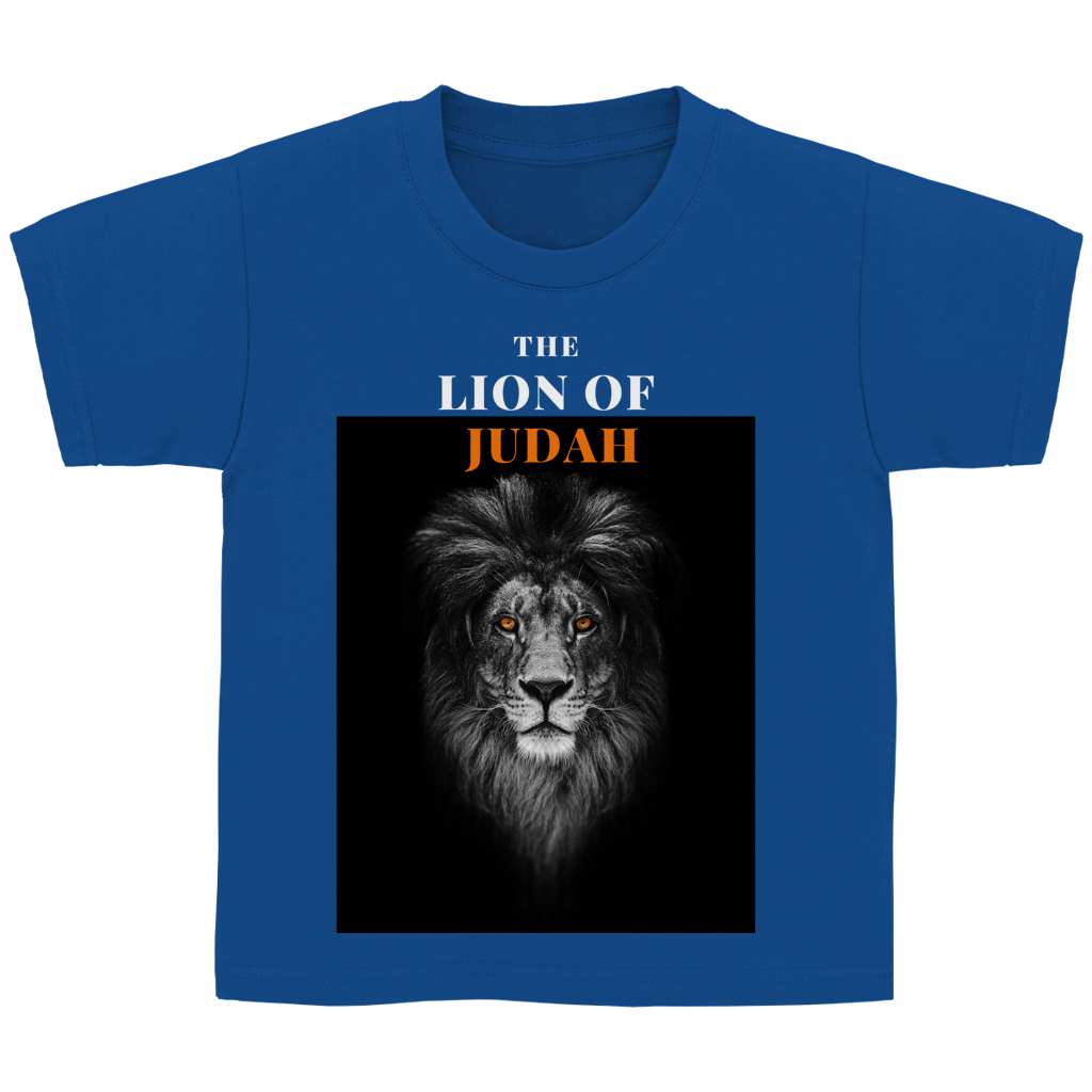 Kinder T-Shirt „Lion of Judah“ – Christliches Bibelmotiv | by Grace
