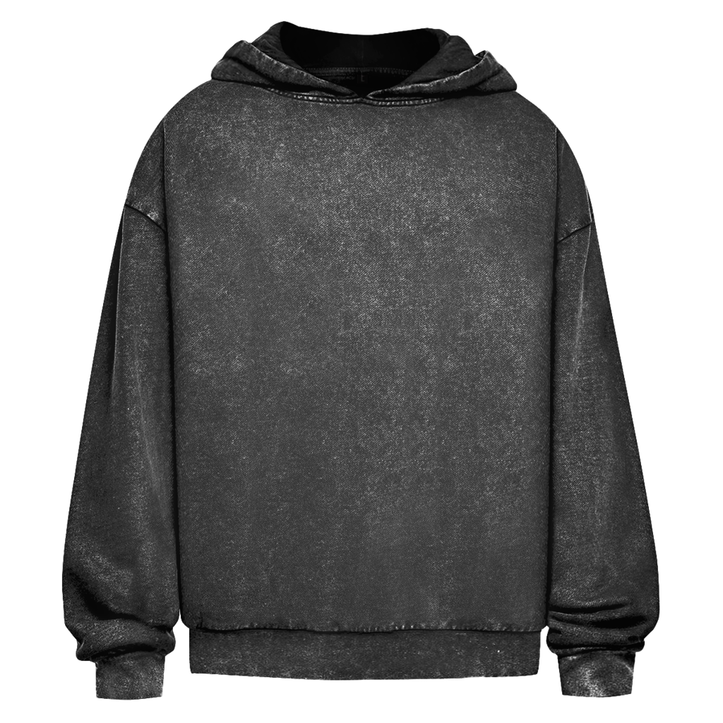 Oversize Washed Hoodie „Jesus loves you“ – Christlicher Streetwear Hoodie