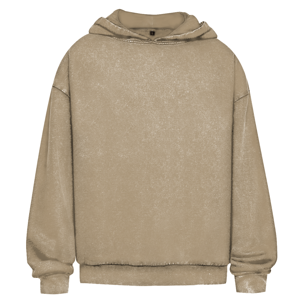 Oversize Washed Hoodie „Jesus loves you“ – Christlicher Streetwear Hoodie