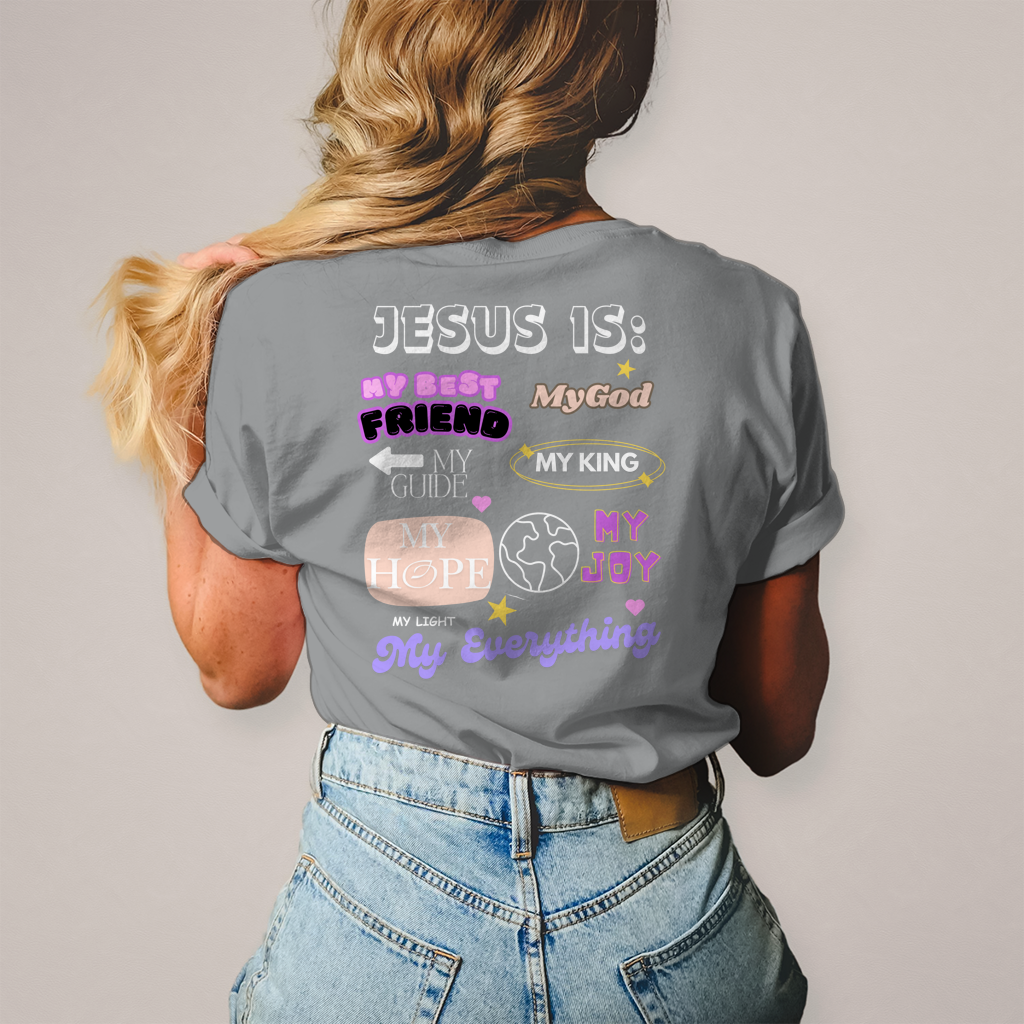 Christliches Damen T-Shirt „Jesus Is“ – Faith Statement Shirt