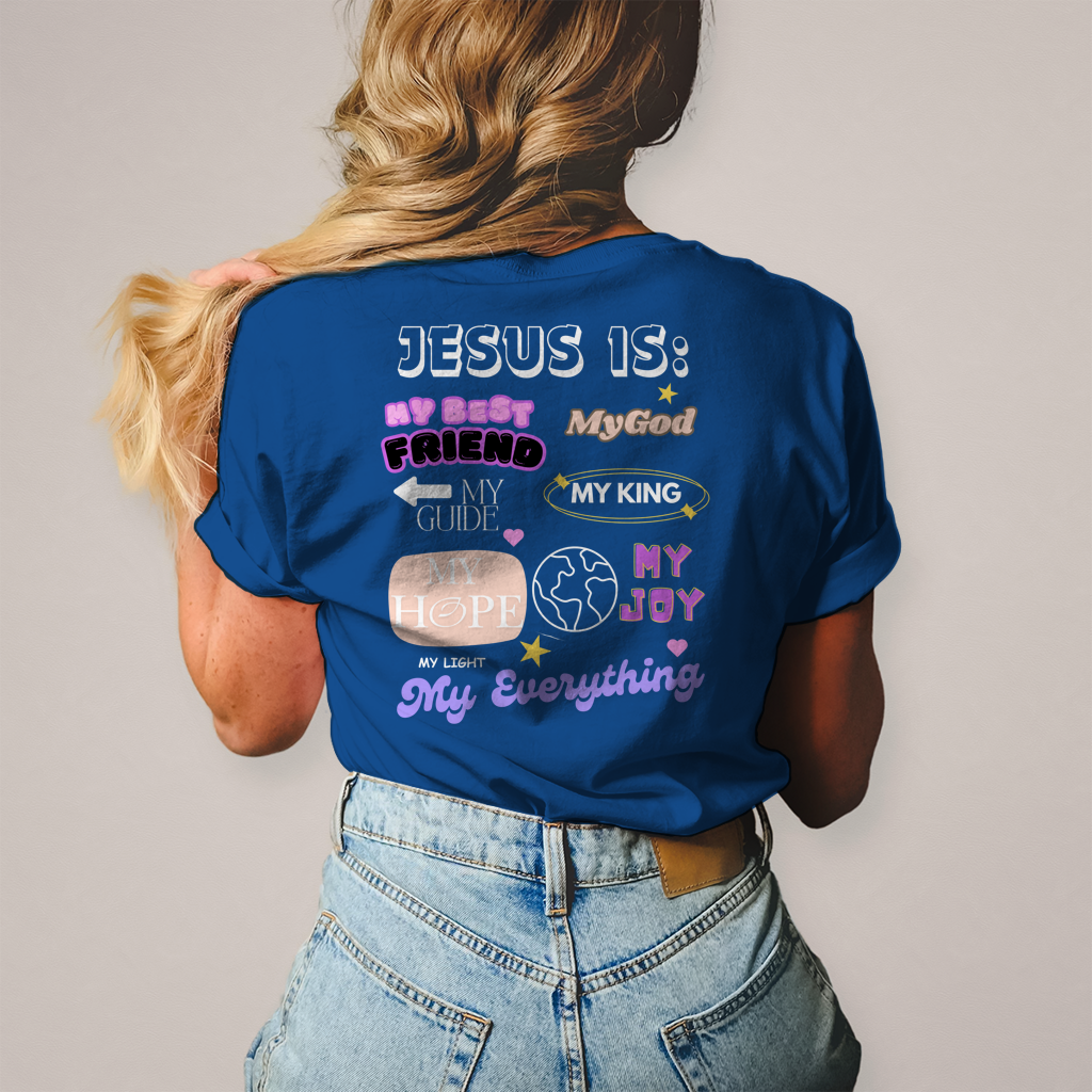 Christliches Damen T-Shirt „Jesus Is“ – Faith Statement Shirt