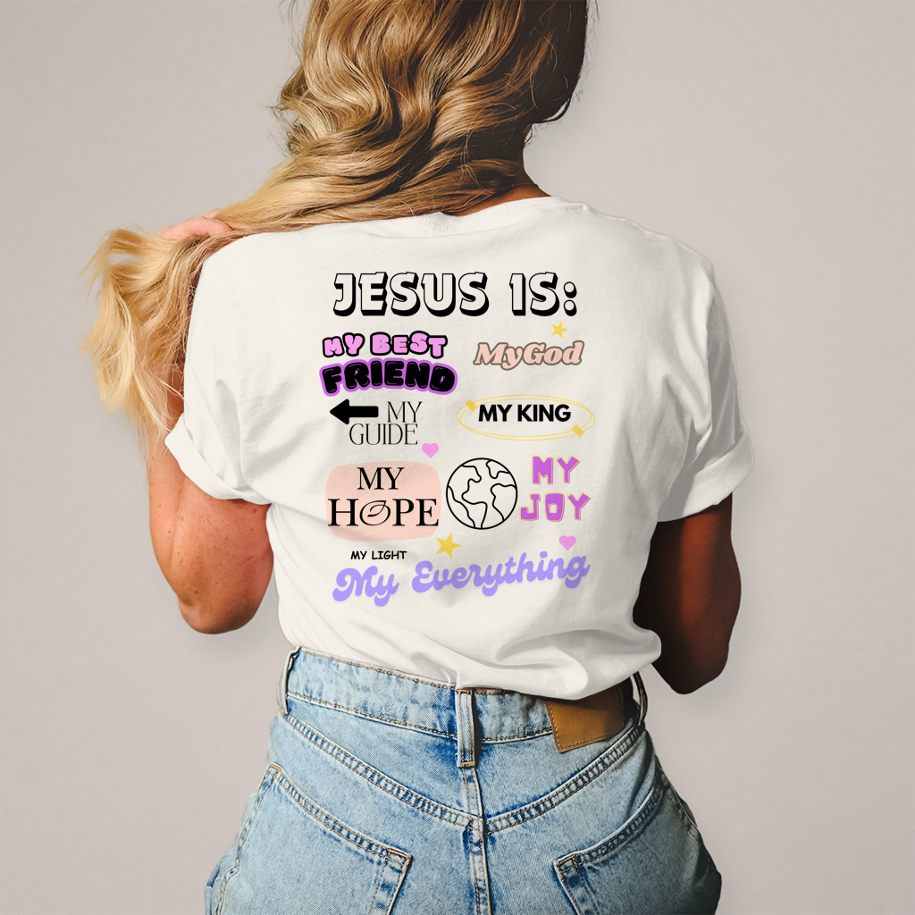 Christliches Damen T-Shirt „Jesus Is“ – Faith Statement Shirt