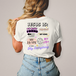 Christliches Damen T-Shirt „Jesus Is“ – Faith Statement Shirt
