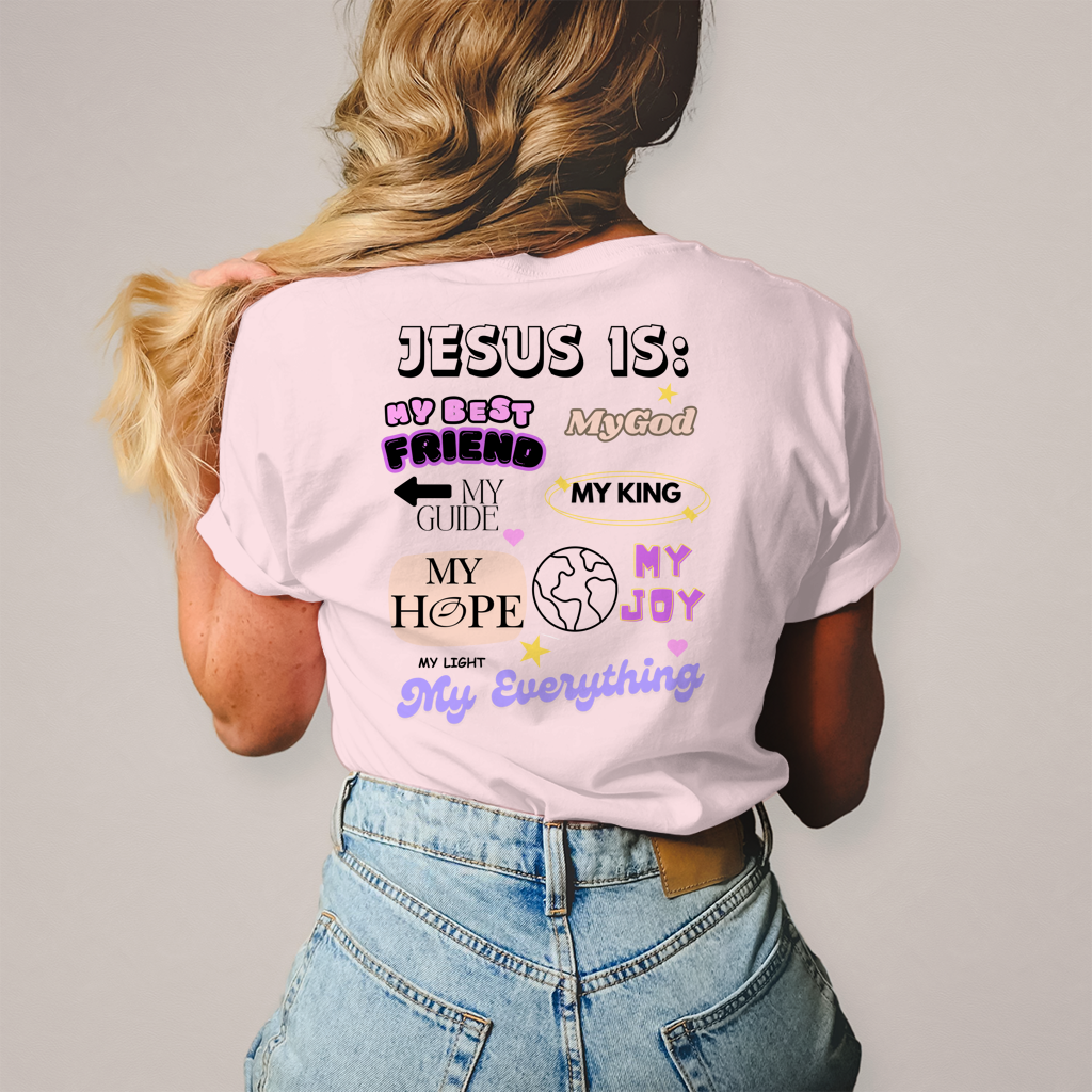 Christliches Damen T-Shirt „Jesus Is“ – Faith Statement Shirt