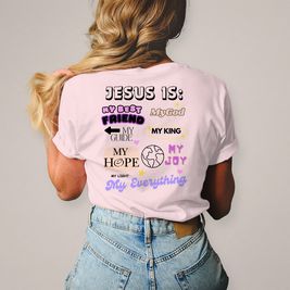 Christliches Damen T-Shirt „Jesus Is“ – Faith Statement Shirt