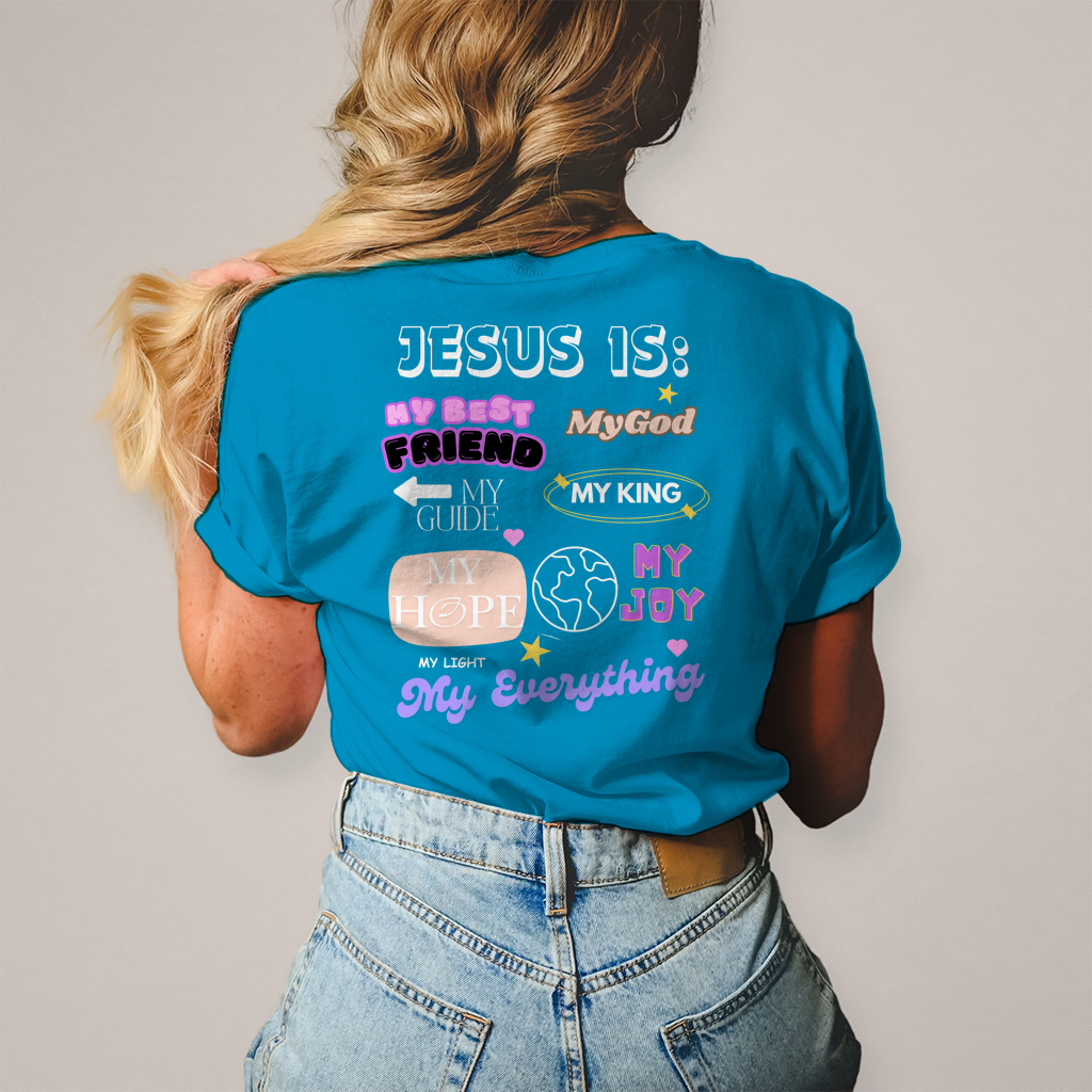 Christliches Damen T-Shirt „Jesus Is“ – Faith Statement Shirt