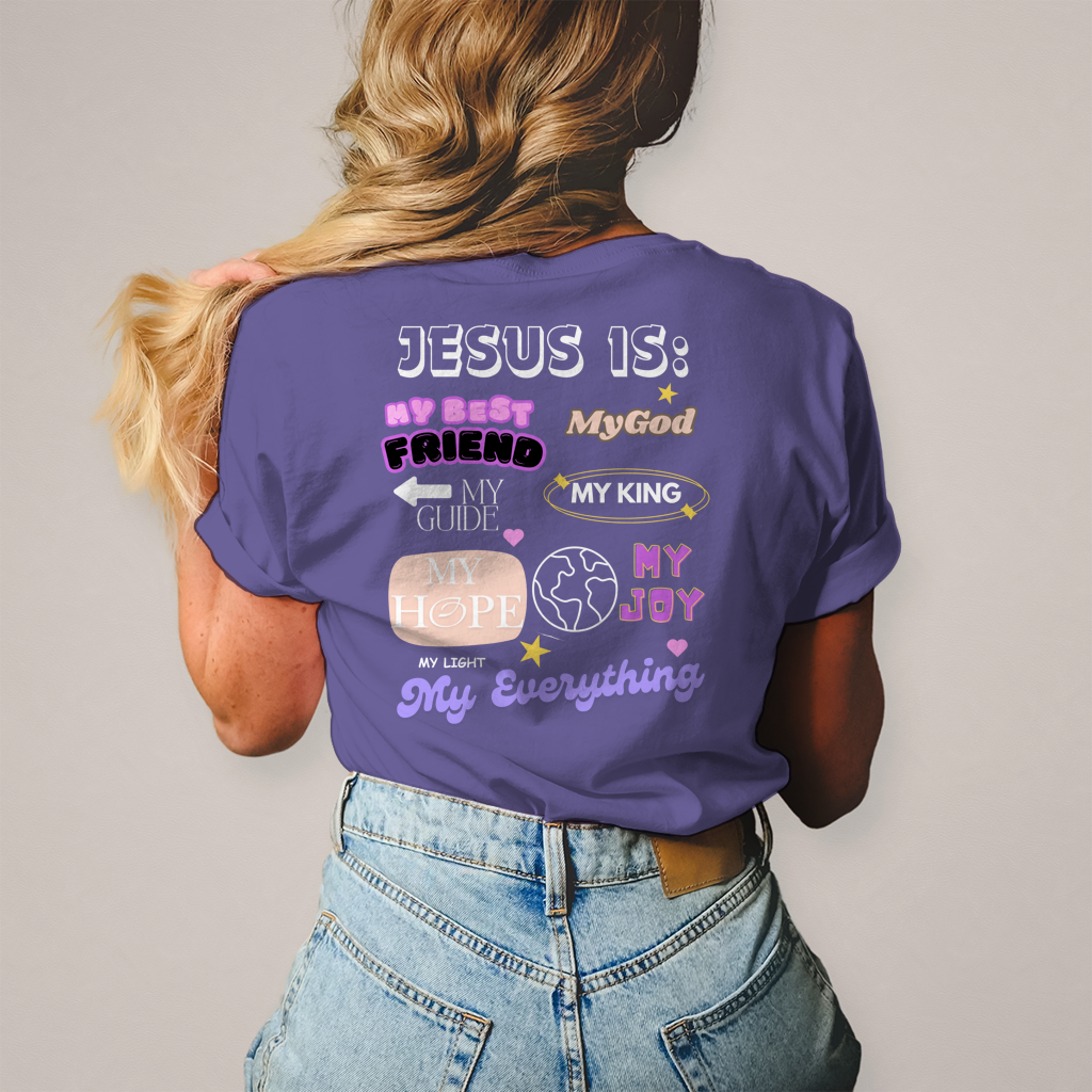 Christliches Damen T-Shirt „Jesus Is“ – Faith Statement Shirt