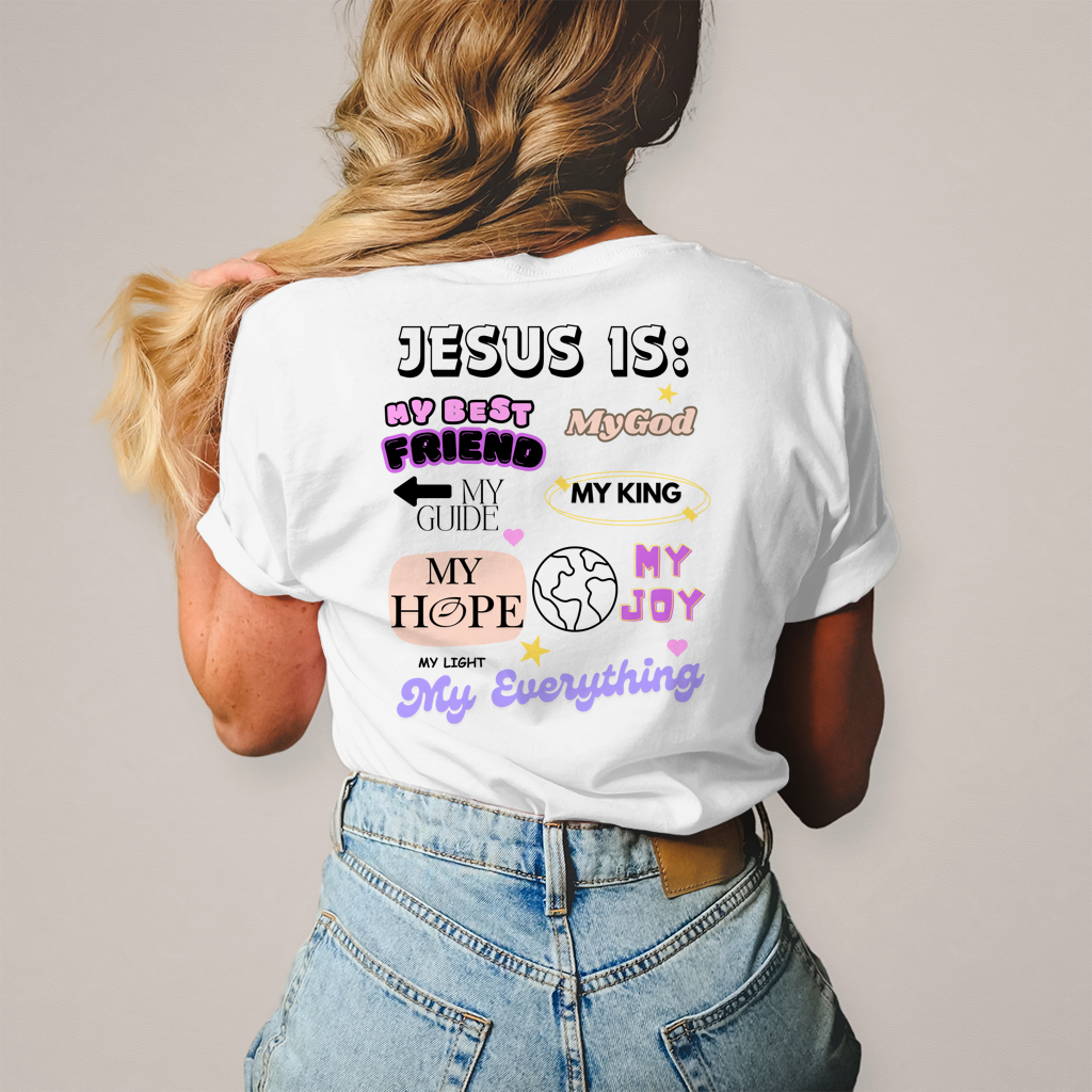 Christliches Damen T-Shirt „Jesus Is“ – Faith Statement Shirt
