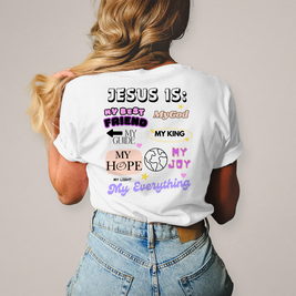 Christliches Damen T-Shirt „Jesus Is“ – Faith Statement Shirt