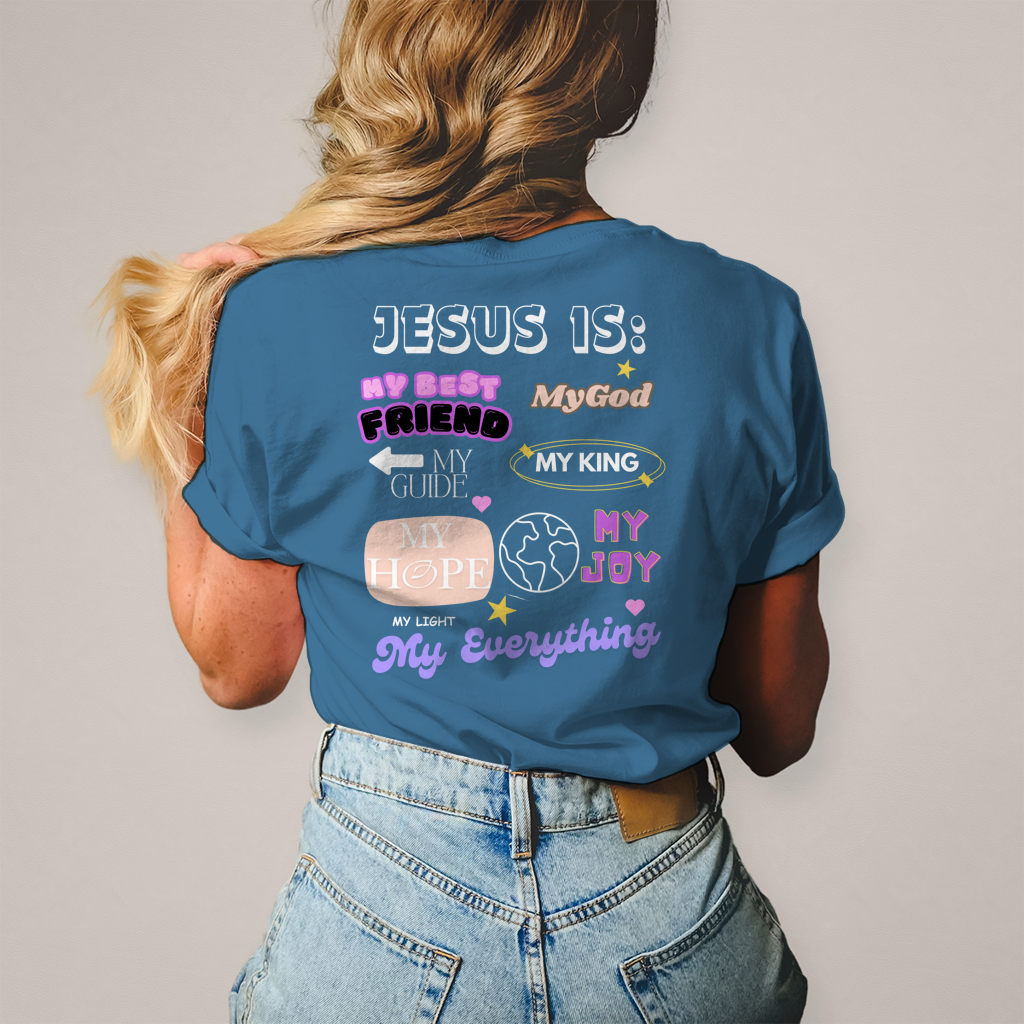 Christliches Damen T-Shirt „Jesus Is“ – Faith Statement Shirt
