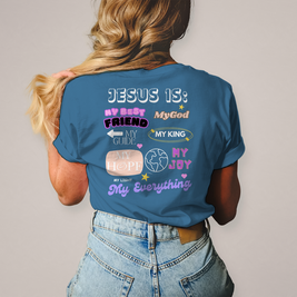 Christliches Damen T-Shirt „Jesus Is“ – Faith Statement Shirt