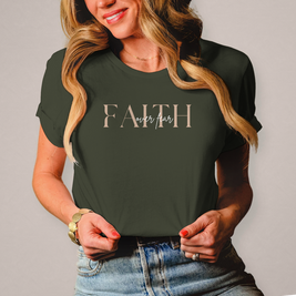 Damen T-Shirt Faith over Fear | Christliches Shirt – By Grace