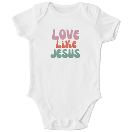 Kinder Bio Body „Love Like Jesus“ – Christlicher Baby Body aus Bio-Baumwolle | by-grace.store