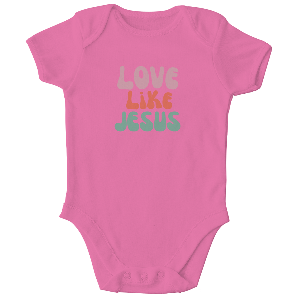 Kinder Bio Body „Love Like Jesus“ – Christlicher Baby Body aus Bio-Baumwolle | by-grace.store