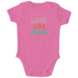 Kinder Bio Body „Love Like Jesus“ – Christlicher Baby Body aus Bio-Baumwolle | by-grace.store
