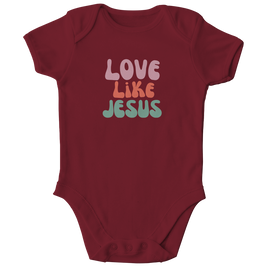 Kinder Bio Body „Love Like Jesus“ – Christlicher Baby Body aus Bio-Baumwolle | by-grace.store