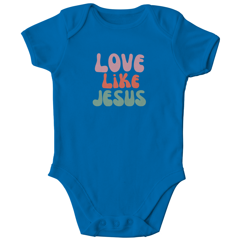 Kinder Bio Body „Love Like Jesus“ – Christlicher Baby Body aus Bio-Baumwolle | by-grace.store