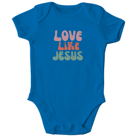 Kinder Bio Body „Love Like Jesus“ – Christlicher Baby Body aus Bio-Baumwolle | by-grace.store