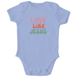 Kinder Bio Body „Love Like Jesus“ – Christlicher Baby Body aus Bio-Baumwolle | by-grace.store
