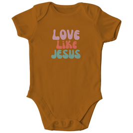 Kinder Bio Body „Love Like Jesus“ – Christlicher Baby Body aus Bio-Baumwolle | by-grace.store