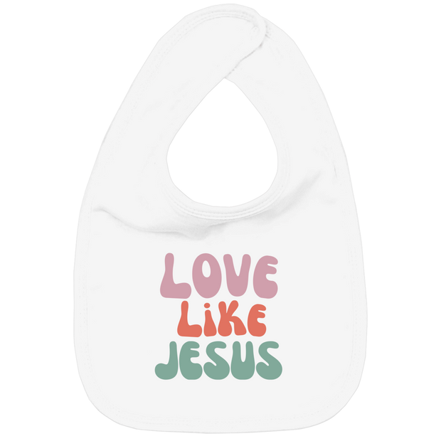Kinder Bio Lätzchen "Love,Like,Jesus"