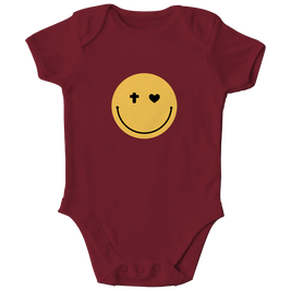 Kinder Bio Body „Smiley“ – Baby Body aus Bio-Baumwolle | by-grace.store