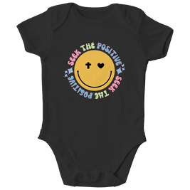 Kinder Bio Body „Seek the Positive“ – Nachhaltiger Baby Body aus Bio-Baumwolle | by-grace.store