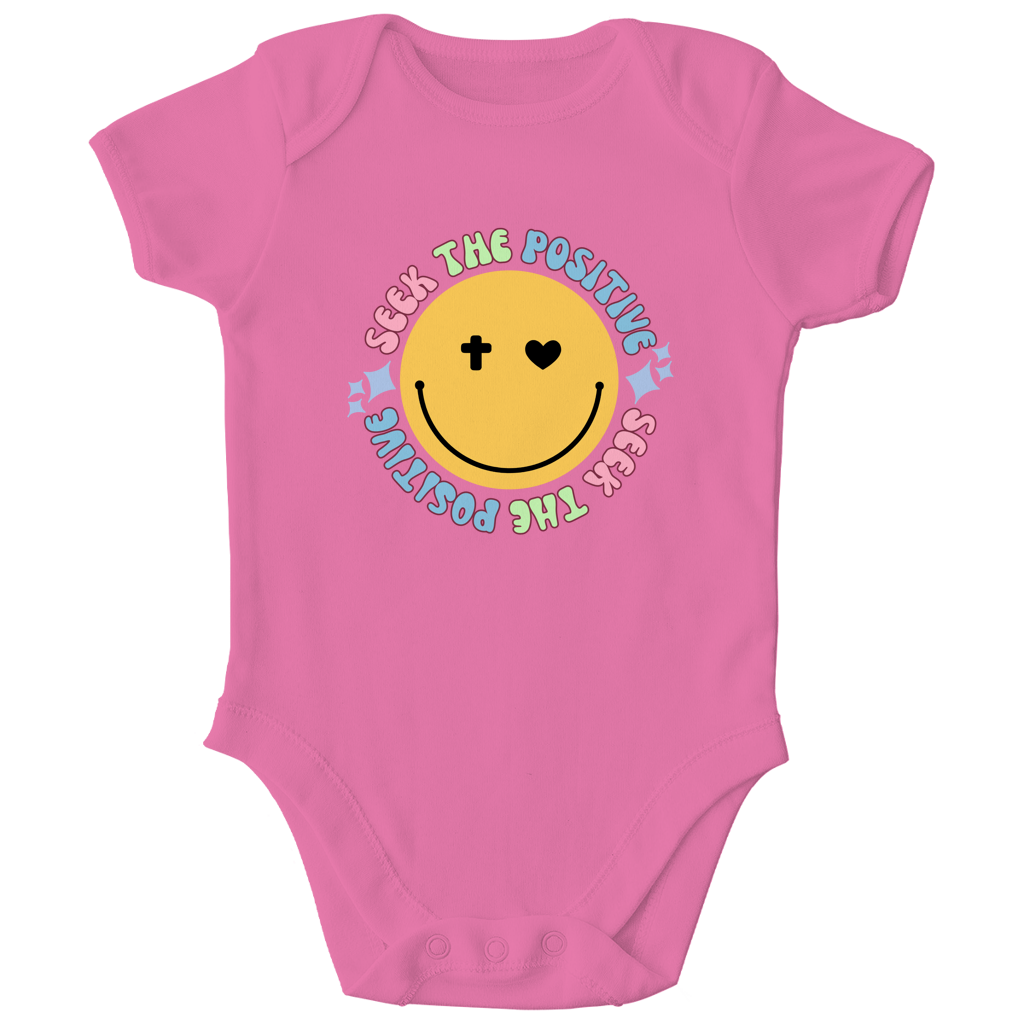 Kinder Bio Body „Seek the Positive“ – Nachhaltiger Baby Body aus Bio-Baumwolle | by-grace.store