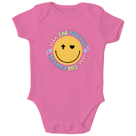 Kinder Bio Body „Seek the Positive“ – Nachhaltiger Baby Body aus Bio-Baumwolle | by-grace.store