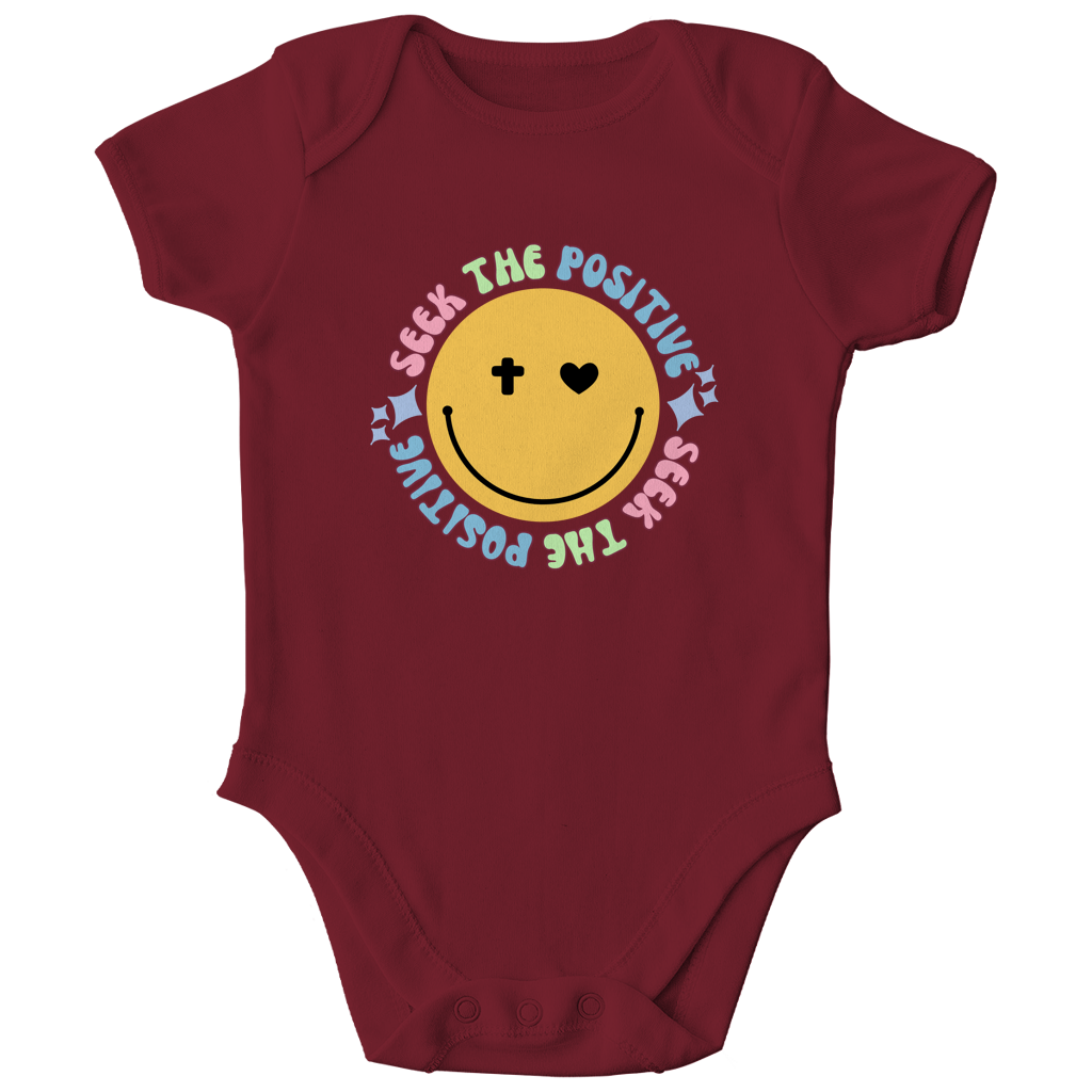 Kinder Bio Body „Seek the Positive“ – Nachhaltiger Baby Body aus Bio-Baumwolle | by-grace.store