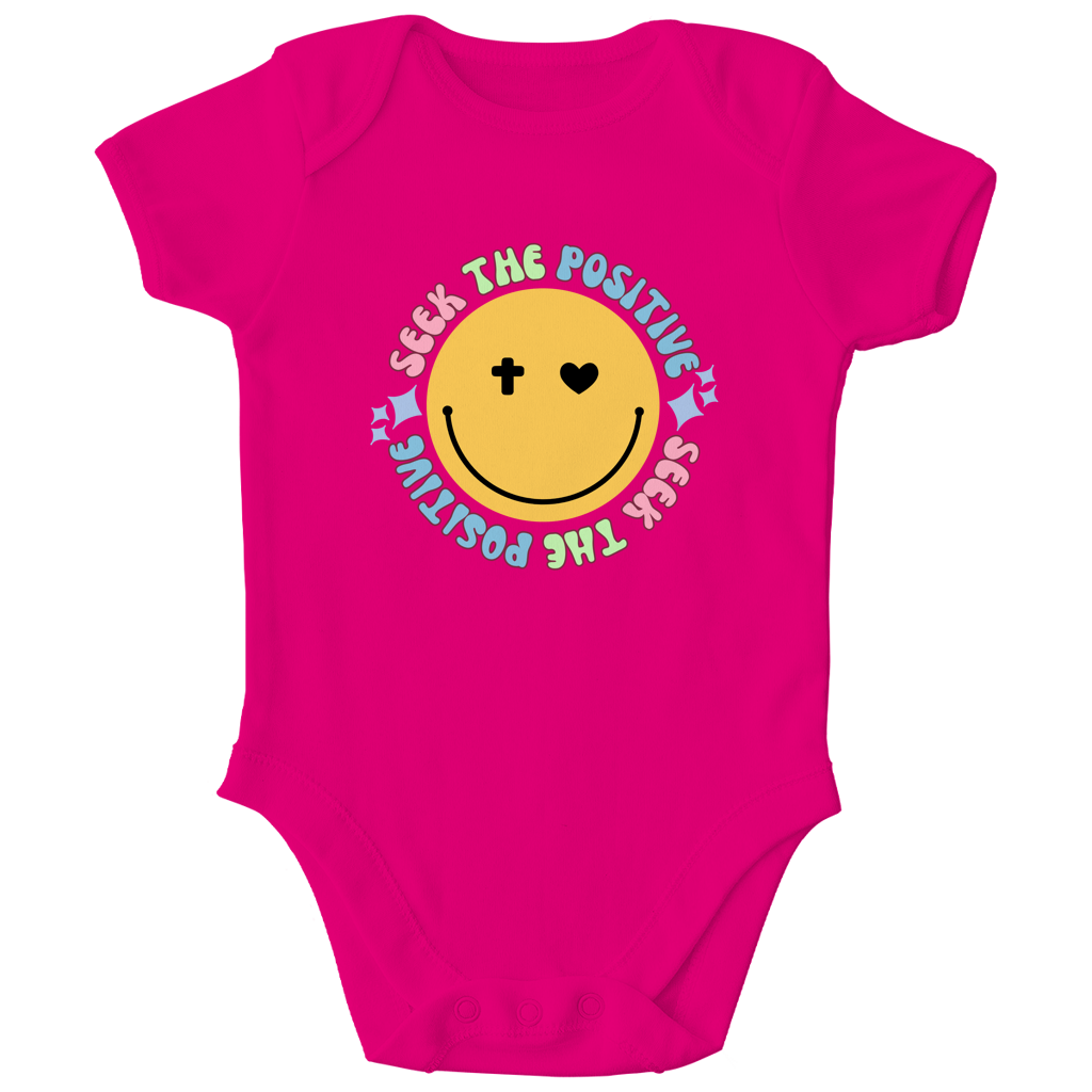 Kinder Bio Body „Seek the Positive“ – Nachhaltiger Baby Body aus Bio-Baumwolle | by-grace.store