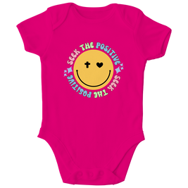 Kinder Bio Body „Seek the Positive“ – Nachhaltiger Baby Body aus Bio-Baumwolle | by-grace.store